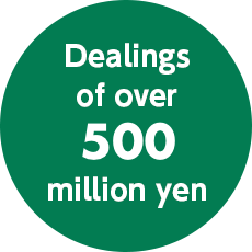 Dealings of over 500 million yen