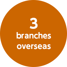 3 branches overseas